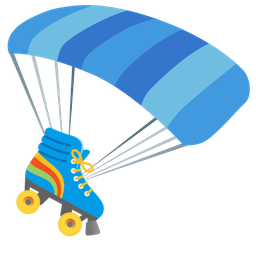 roller skate and parachute