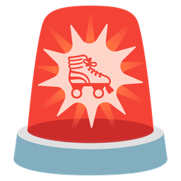 roller skate and police car light