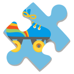 roller skate and puzzle piece