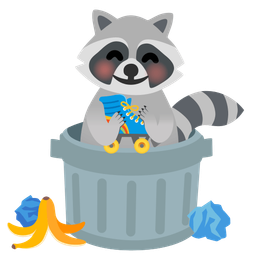 roller skate and raccoon