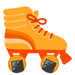 roller skate and rice cracker