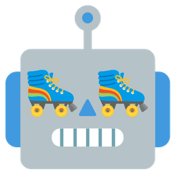 roller skate and robot