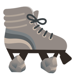 roller skate and rock