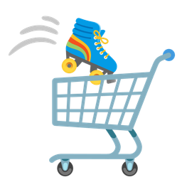 roller skate and shopping cart