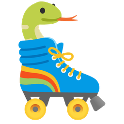 roller skate and snake
