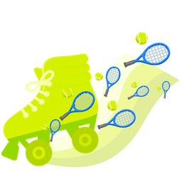 roller skate and tennis