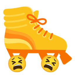 roller skate and tired face