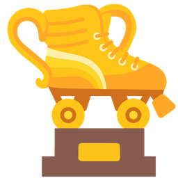 roller skate and trophy