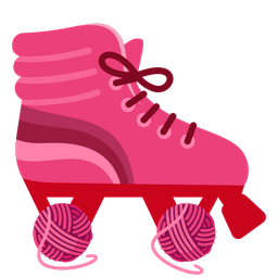roller skate and yarn