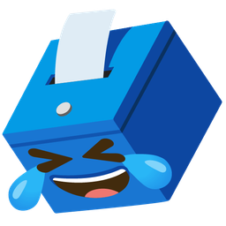 rolling on the floor laughing and ballot box with ballot