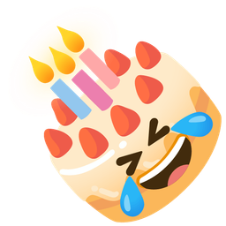 rolling on the floor laughing and birthday cake