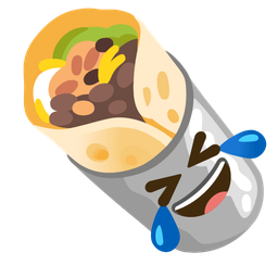 rolling on the floor laughing and burrito