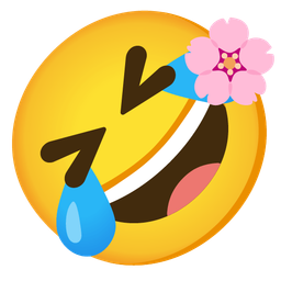 rolling on the floor laughing and cherry blossom