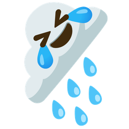 rolling on the floor laughing and cloud with rain