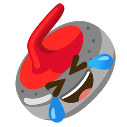 rolling on the floor laughing and curling stone