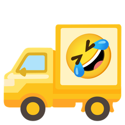 rolling on the floor laughing and delivery truck