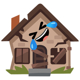 rolling on the floor laughing and derelict house