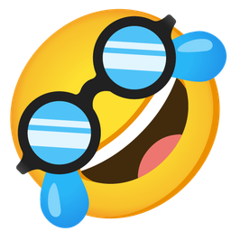 rolling on the floor laughing and disguised face