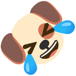 rolling on the floor laughing and dog face