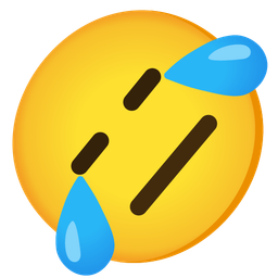 rolling on the floor laughing and expressionless face