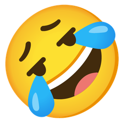 rolling on the floor laughing and face exhaling