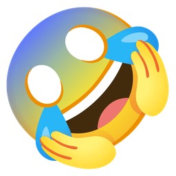 rolling on the floor laughing and face screaming in fear