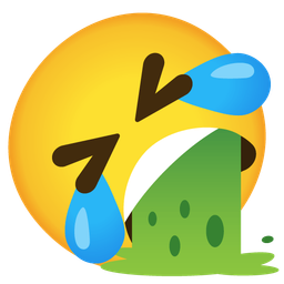 rolling on the floor laughing and face vomiting