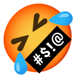 rolling on the floor laughing and face with symbols on mouth