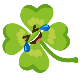 rolling on the floor laughing and four leaf clover