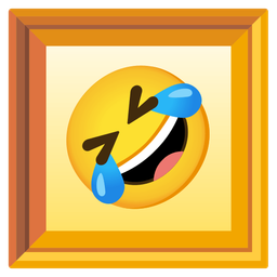 rolling on the floor laughing and framed picture