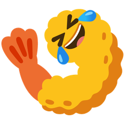 rolling on the floor laughing and fried shrimp