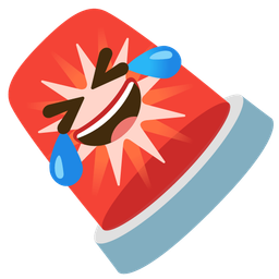 rolling on the floor laughing and police car light