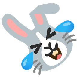 rolling on the floor laughing and rabbit face