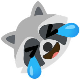 rolling on the floor laughing and raccoon