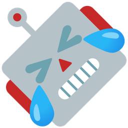 rolling on the floor laughing and robot