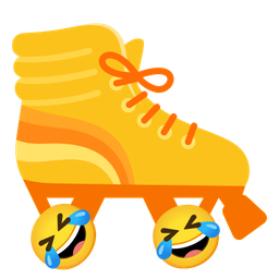 rolling on the floor laughing and roller skate