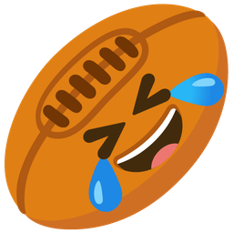 rolling on the floor laughing and rugby football