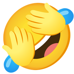 rolling on the floor laughing and see-no-evil monkey