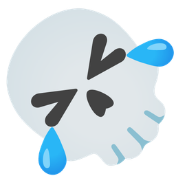 rolling on the floor laughing and skull