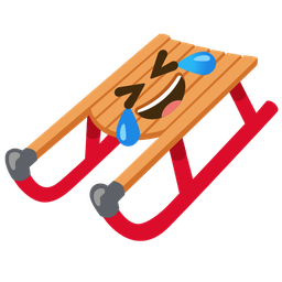 rolling on the floor laughing and sled