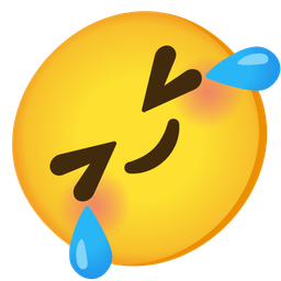 Rolling on the floor laughing and Smiling face with smiling eyes