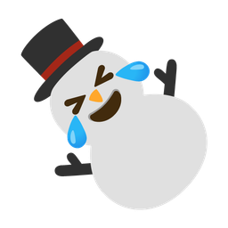 rolling on the floor laughing and snowman without snow