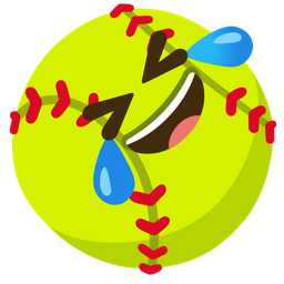 rolling on the floor laughing and softball