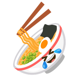 rolling on the floor laughing and steaming bowl