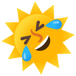 rolling on the floor laughing and sun with face