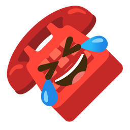 rolling on the floor laughing and telephone