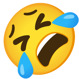 rolling on the floor laughing and tired face