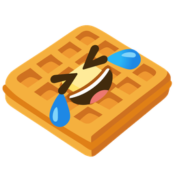 rolling on the floor laughing and waffle