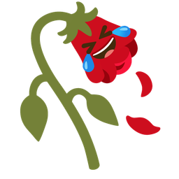 rolling on the floor laughing and wilted flower