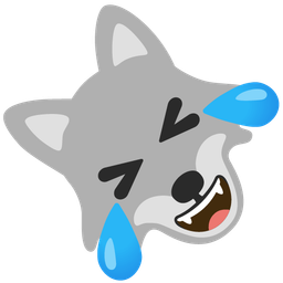 rolling on the floor laughing and wolf